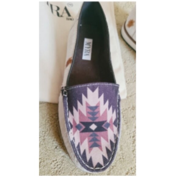 Myra Bag Women's sz 8 Gothic Sneaker Hair On Aztec Leather Slip On 🆕⌚📦🏃 - Picture 5 of 16